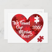 見つけ恋しく思たパズルハート ポストカード (正面/裏面)