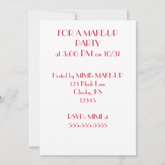 見つめる芸者 招待状 (裏面)