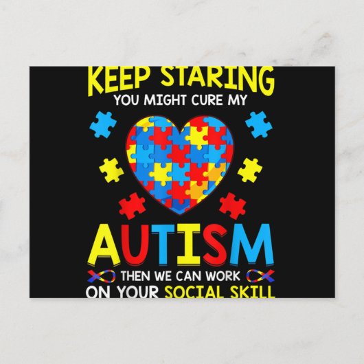見つめ続けて、僕の自閉症が治るかもしれない ポストカード (正面)
