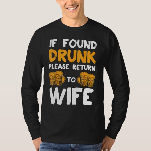 見つもしけ飲は夫婦に戻るおもしろい Tシャツ (正面)