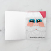 見ているのぞくサンタおもしろいなクリスマス シーズンカード (内部)