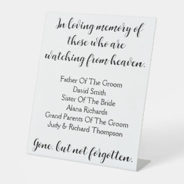 見ている人々の思い出を天国で 台座サイン