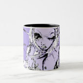 見ている女の子 ツートーンマグカップ (中央)