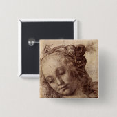 見ている女性 缶バッジ (正面&裏面)