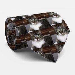 見ている虎猫猫 ネクタイ