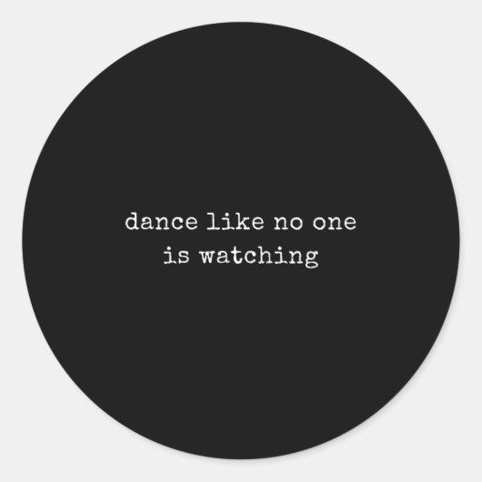 見ておもしろいいるやる気を起こさせるような踊り ラウンドシール (正面)