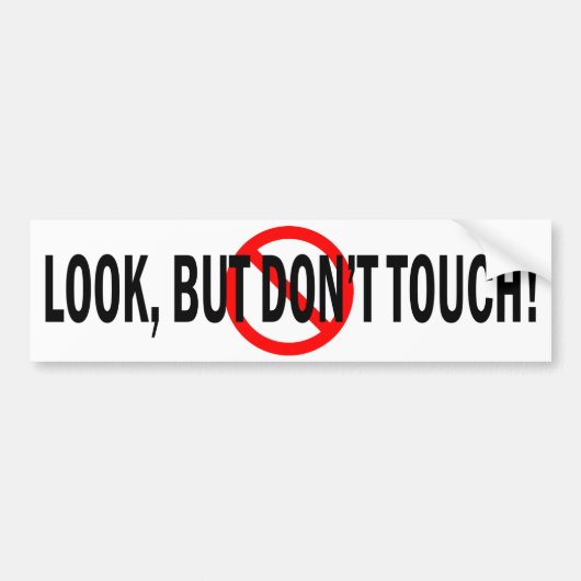 見てはいけないTouch バンパーステッカー (正面)