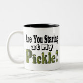 見てるのか？ ツートーンマグカップ (左)