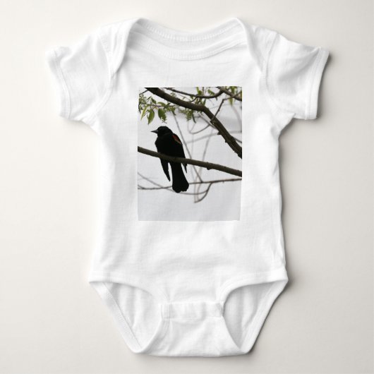 見てるよ ベビーボディスーツ (正面)