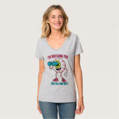 見てるよ – 笑える怖いキャラクターの目Tシャツ Tシャツ (正面フル)