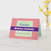 見て下さい! カスタムな中学校の卒業カード! カード (黄色い花)