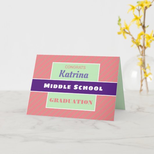 見て下さい! カスタムな中学校の卒業カード! カード (黄色い花)