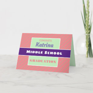 見て下さい! カスタムな中学校の卒業カード! カード