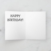 見て下さい! 猫が付いているバースデー・カード カード (内部)