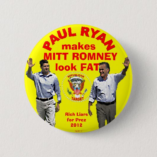 見て下さいFAT -ボタン 缶バッジ (正面)