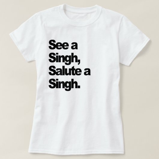 「見て下さいSingh」レディース(オリジナル) Tシャツ (デザイン正面)