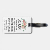 見て生まれたばかりのないTouch車の座席ベビーカーラベル ラゲッジタグ (裏面横)