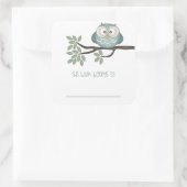 見て見るWooのベビー{ティール(緑がかった色)} |蔵書票 スクエアシール (バッグ)