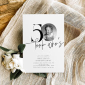 見て誰が50シンプル誕生日50エレガント番目 招待状