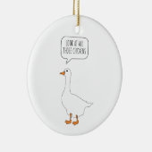 見て、すべての鶏のホッおもしろいクガチョウミーム セラミックオーナメント (右)