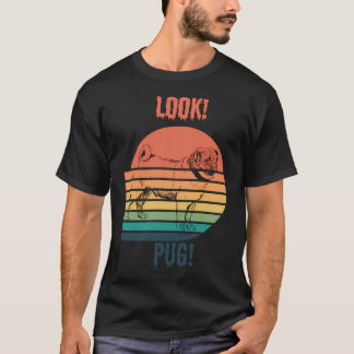 見て! パグ Tシャツ