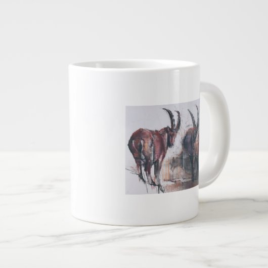 見ないで下さい ジャンボコーヒーマグカップ (正面右)