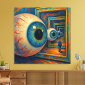 「見の回廊」 – 超現実的ポートレート キャンバスプリント (インサイチュ (リビング))