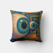 「見の回廊」 – 超現実的ポートレート クッション (正面)