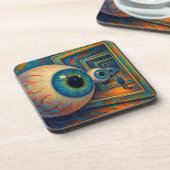 「見の回廊」 – 超現実的ポートレート コースター (左側)