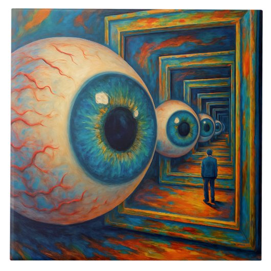 「見の回廊」 – 超現実的ポートレート タイル (正面)