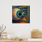 「見の回廊」 – 超現実的ポートレート ポスター (キッチン)