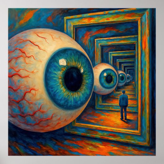 「見の回廊」 – 超現実的ポートレート ポスター (正面)