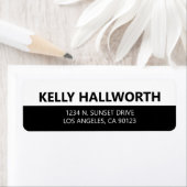 見はっきりしたモダンた白黒差出人住所 ラベル (インサイチュ)