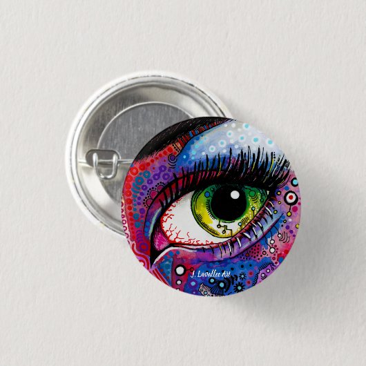 "見ます" 缶バッジ (正面&裏面)