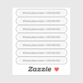 見もしつかった連絡よ、x6に戻る シール (シート)