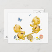 見よ見よ – クマ ポストカード (正面/裏面)