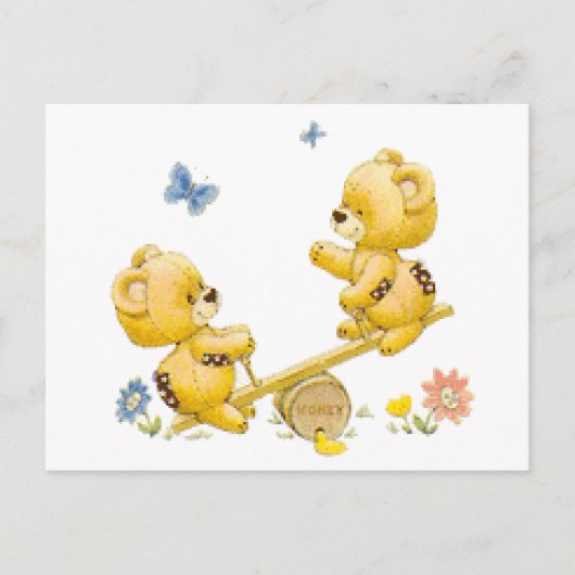 見よ見よ – クマ ポストカード (正面)