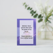 見よ、わたしはあなたを自分の手のひらに彫った。 エンクロージャーカード (スタンド正面)