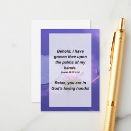 見よ、わたしはあなたを自分の手のひらに彫った。 エンクロージャーカード