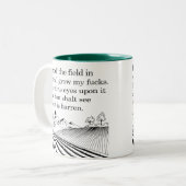 見よ！私がf*cksを育てる畑。おもしろい ツートーンマグカップ (正面左)