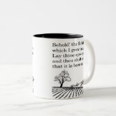 見よ!私がf*cksを育てる畑。冗談 ツートーンマグカップ (正面右)