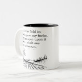 見よ!私がf*cksを育てる畑。冗談 ツートーンマグカップ (正面左)