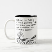 見よ!私がf*cksを育てる畑。冗談 ツートーンマグカップ (左)