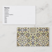 「見られるようにアラビアの芸術からのQasr Rodouanのタイルを、囲んで下さい 名刺 (正面/裏面)