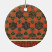 「見られるアラビアの芸術からのアラビア装飾的なデザイン、 セラミックオーナメント (裏面)