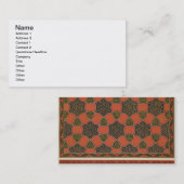 「見られるアラビアの芸術からのアラビア装飾的なデザイン、 名刺 (正面/裏面)