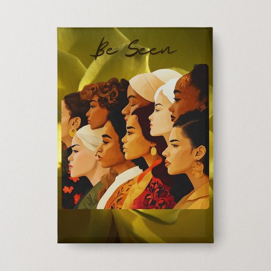 「見られる」女性史の月 缶バッジ (正面)