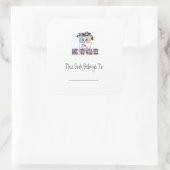 見ると蔵書票のステッカー スクエアシール (バッグ)