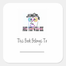 見ると蔵書票のステッカー