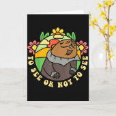 見るべきか、見るまいか。ハロウィンのようなGroundhog Day 面白い メンズ レディース カード (黄色い花)